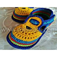 کفش کودک کاموا بافت با الیاف طبیعی