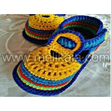 کفش کودک کاموا بافت با الیاف طبیعی